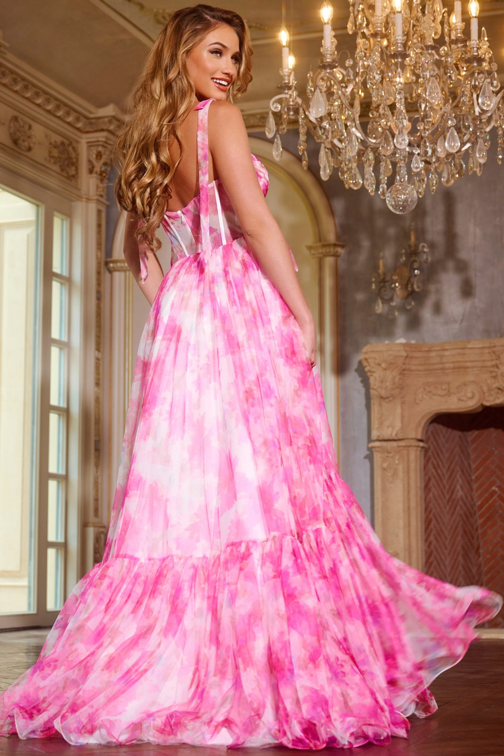A Line Embellished Floor Length Gown 44181 | Jovani