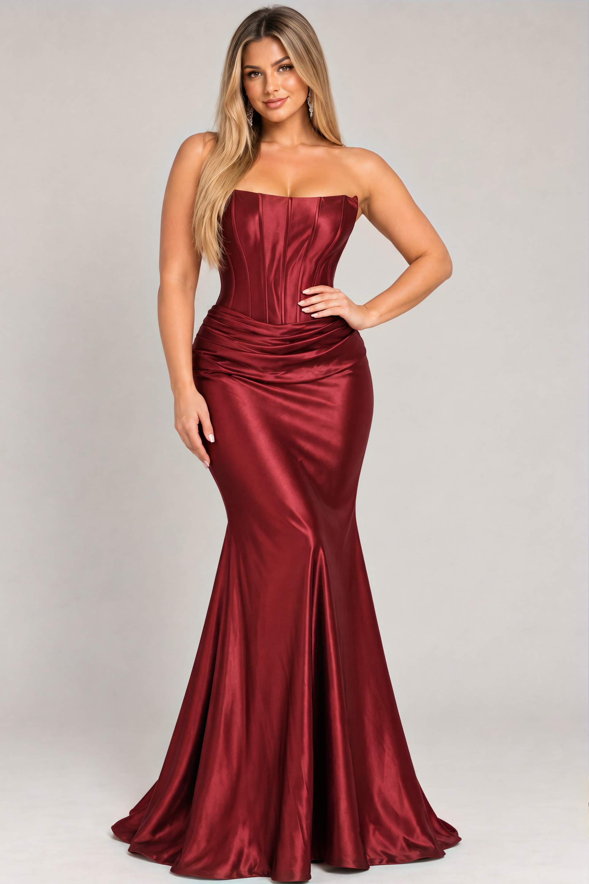 Strapless Pink Ball Gown 50234 | Jovani