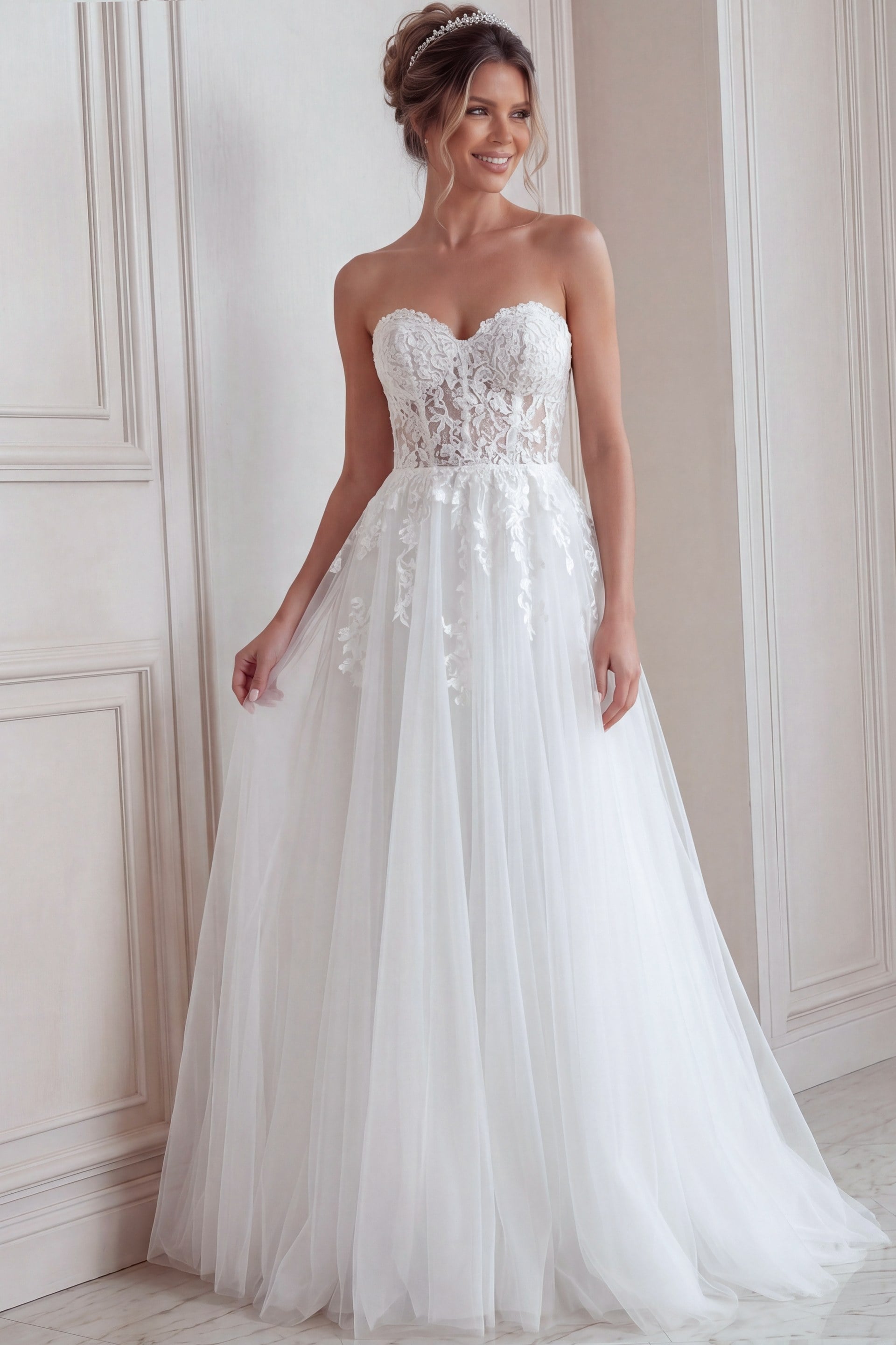 Corset Bodice Strapless Wedding Dress JB05361 | Jovani