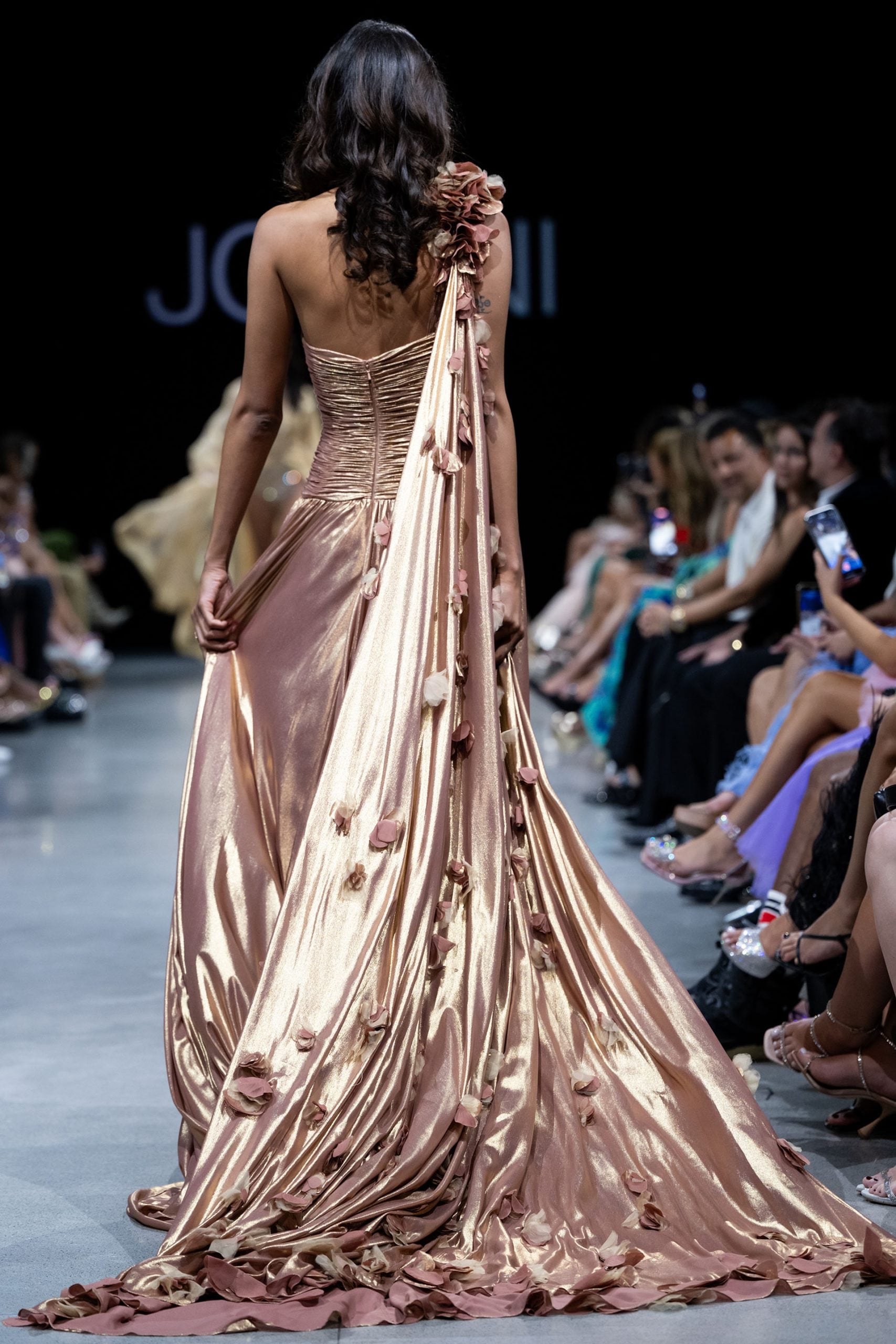 Jovani S38095 Copper Metallic Couture Dress | Jovani